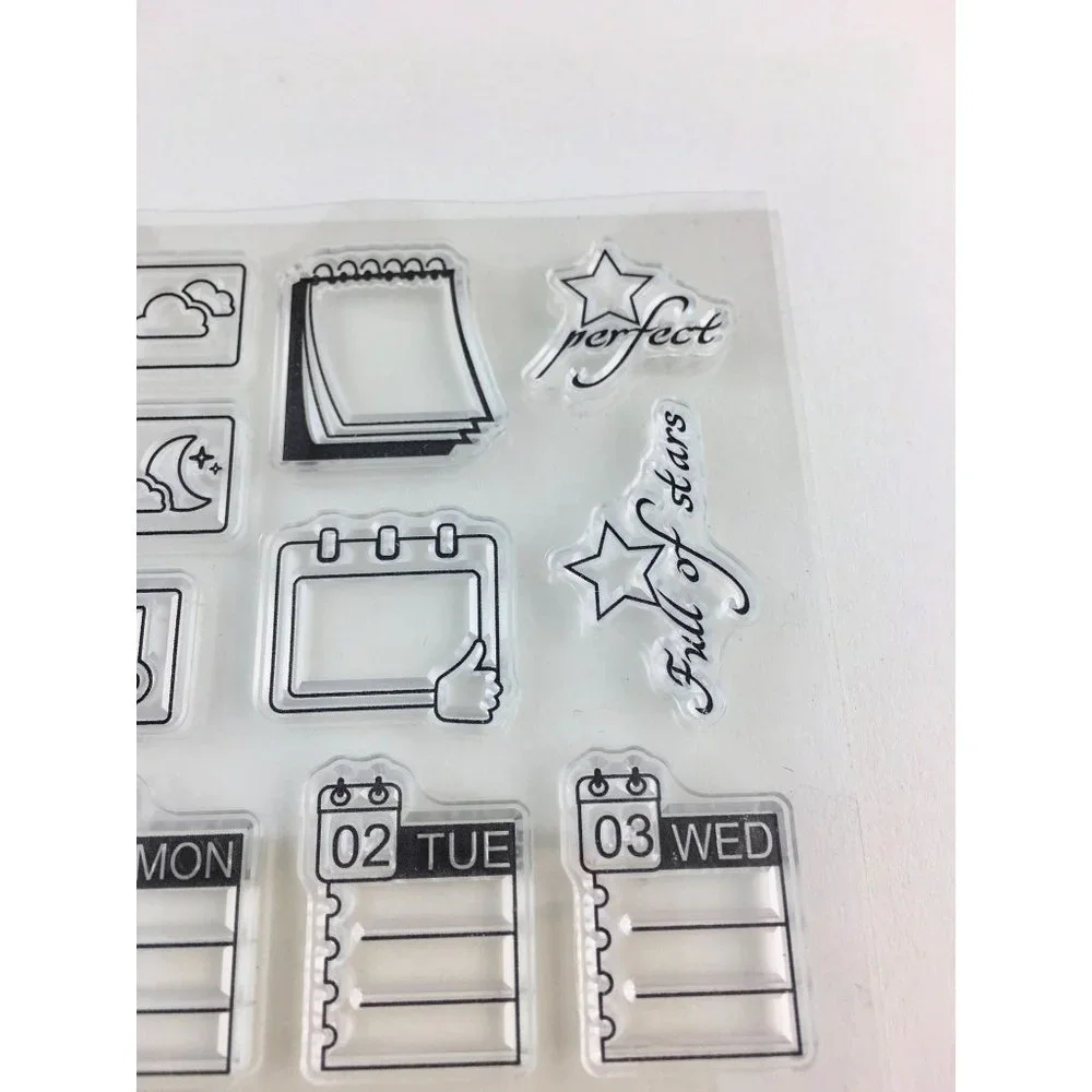 Daily Planner Stamp Kit Weather Activities Tracking 31 pc for Journals Diary mq